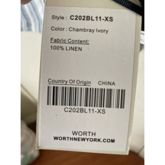 WORTH New York Striped Long Sleeve Top Casual Women’s Size XS - Picture 5 of 9